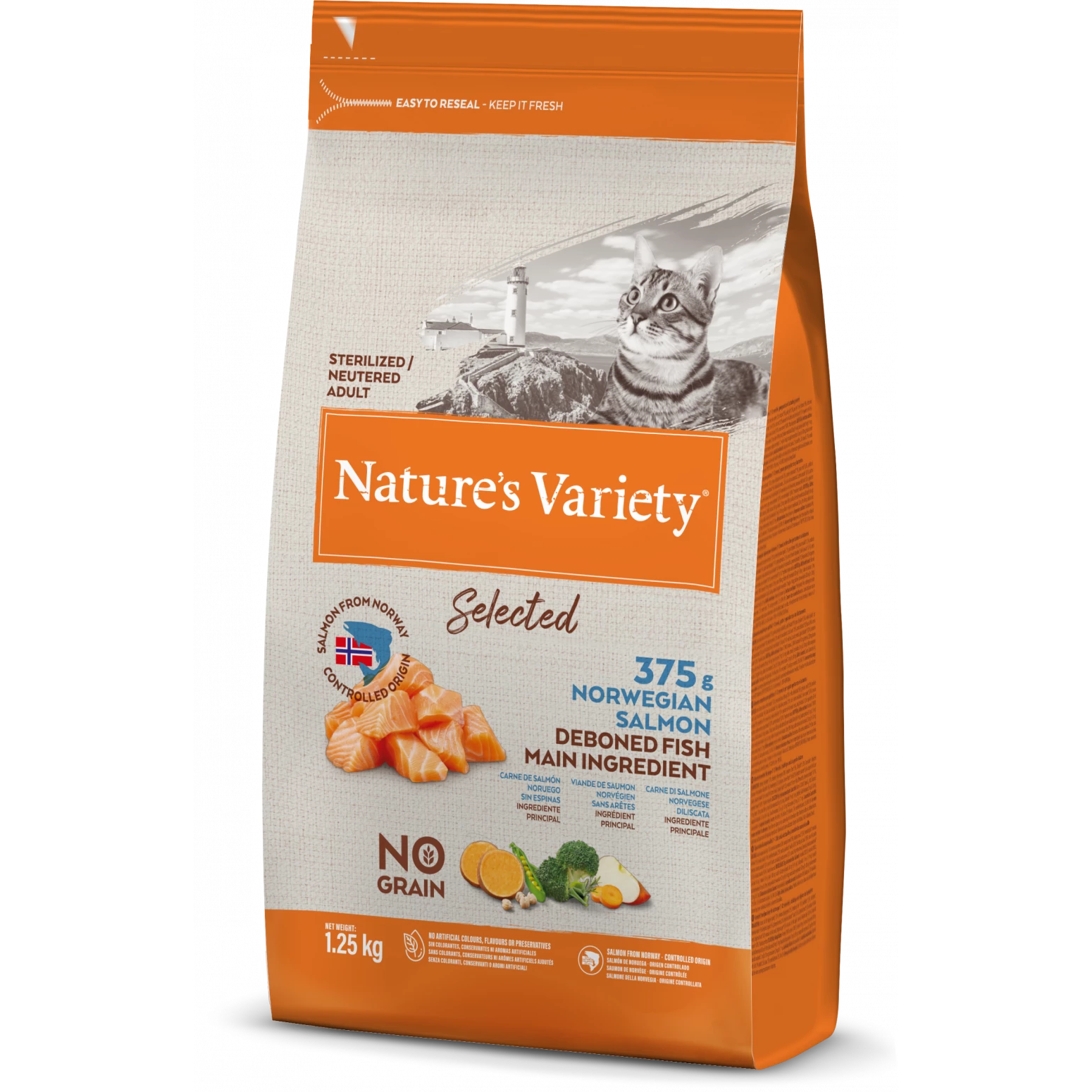 Nature's Variety Selected Sterilised/Neutered Adult Cat Food Salmon Or Chicken