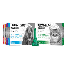 Load image into Gallery viewer, Frontline Plus Flea &amp; Tick Treatment For Cats &amp; Dogs
