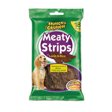 Load image into Gallery viewer, Munch &amp; Crunch Meaty Strips Various Flavours &amp; Pack Sizes
