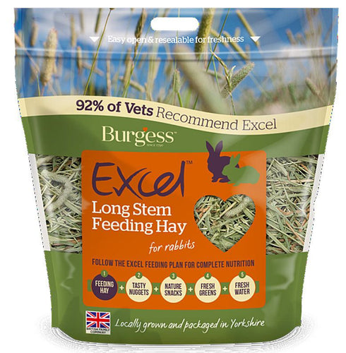 Burgess Excel Long Stem Feeding Hay For Rabbits 1kg