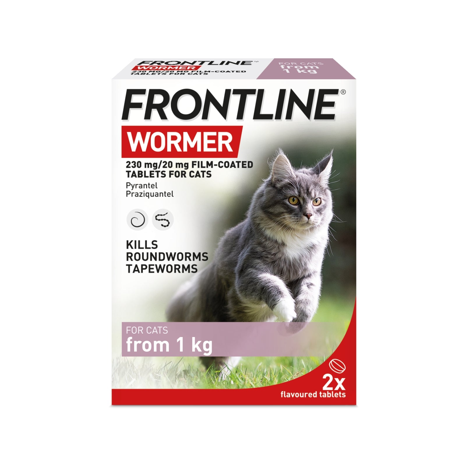 Frontline Wormer Tablets For Cats & Dogs x 2 Tablets