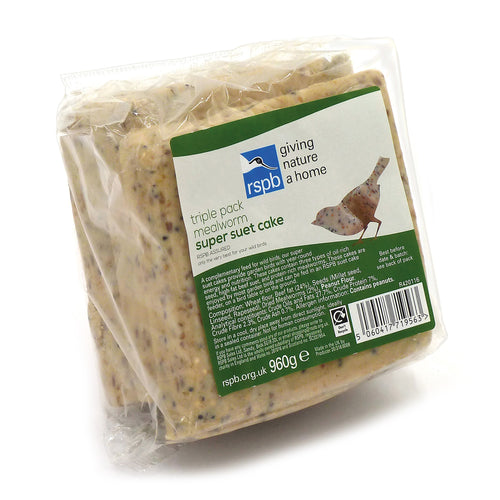 RSPB Super Suet Mealworm Cake 3 Pack