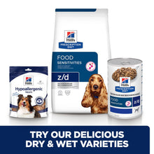 Load image into Gallery viewer, Hill&#39;s Prescription Diet z/d Food Sensitivities Dry Dog Food 10kg Bag
