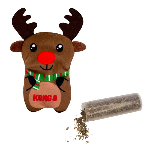 KONG Holiday Refillables Reindeer - Cat Toy With Catnip