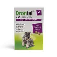 Load image into Gallery viewer, Drontal Tasty Bone Wormer Tablets for Small &amp; Medium Dogs - 2 to 20kg All Pack Sizes
