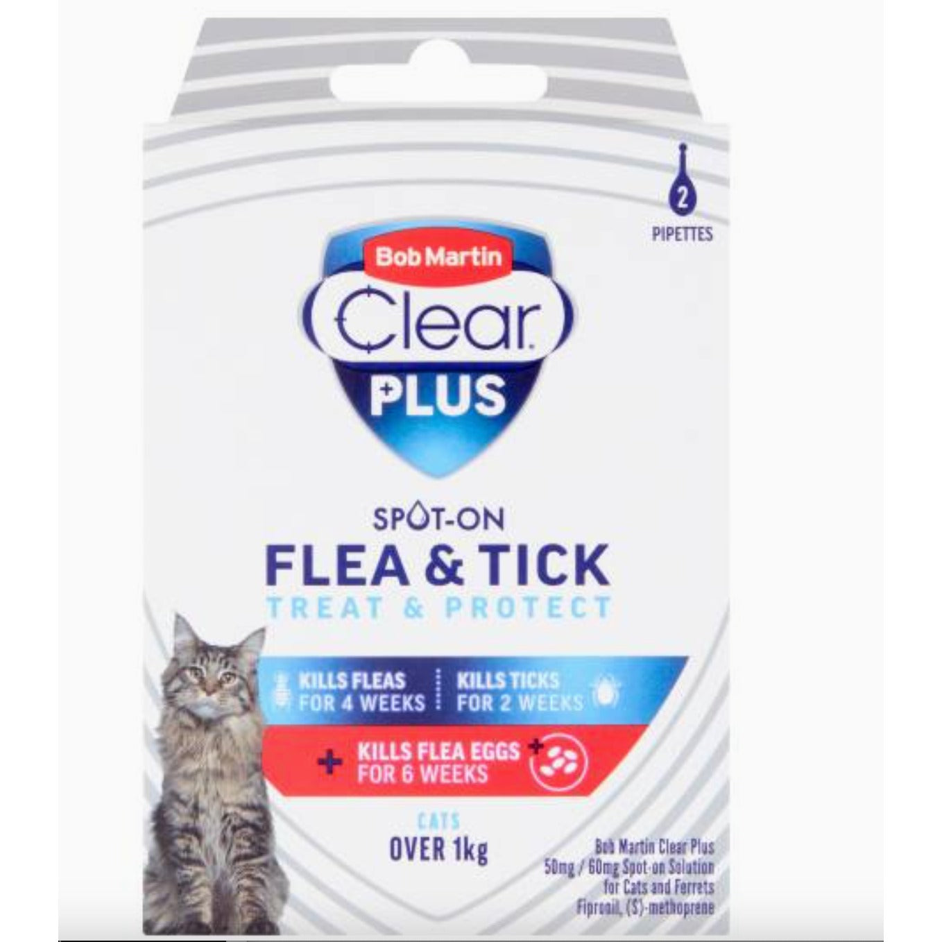 Bob Martin Clear Plus 50mg/60mg Spot-On Solution for Cats & Ferrets