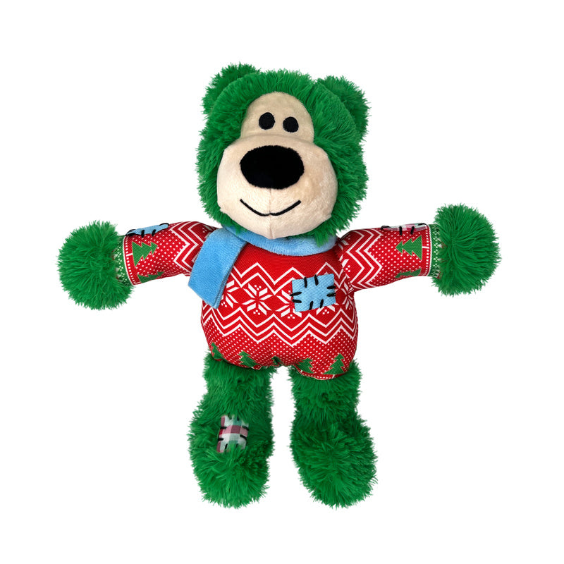 KONG Holiday Wild Knots Bear Assorted Small Medium Direct4Pet Free Delivery