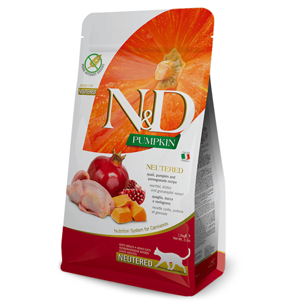 N&D Pumpkin Cat Quail Neutered 1.5kg