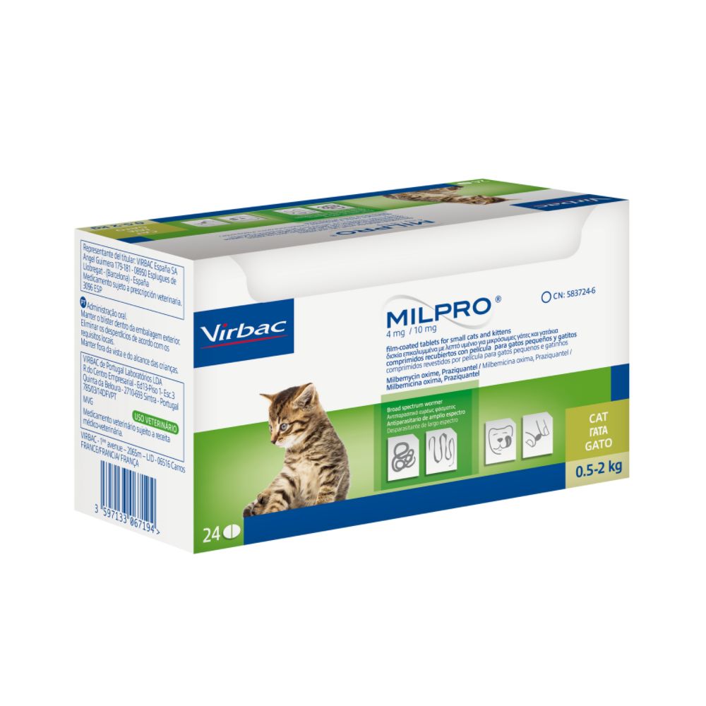 Milpro Milbemycin Praziquantel Wormer for Dogs and Cats x 1 Tablet