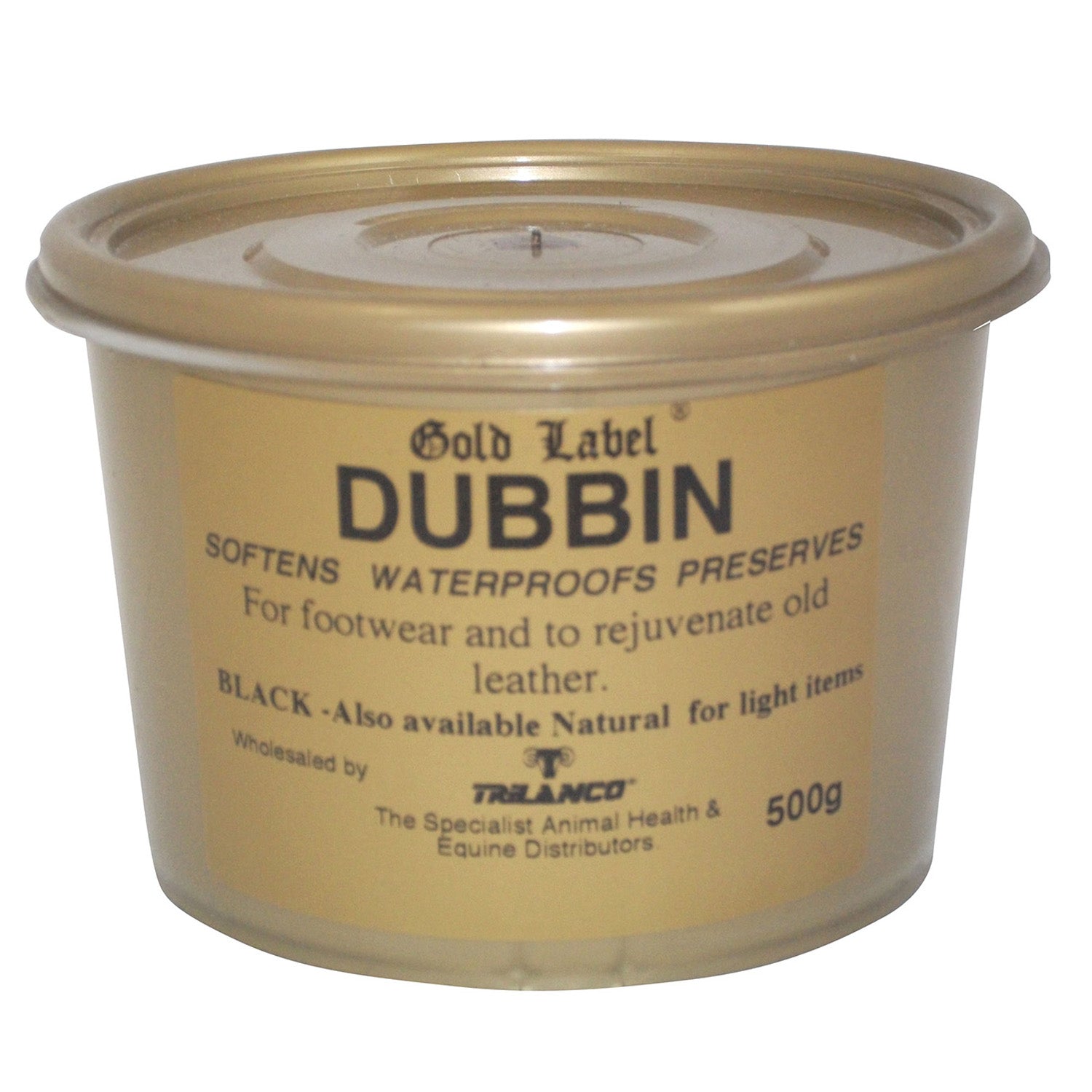 Gold Label Dubbin Black Softening Waterproof Protection- Various Sizes