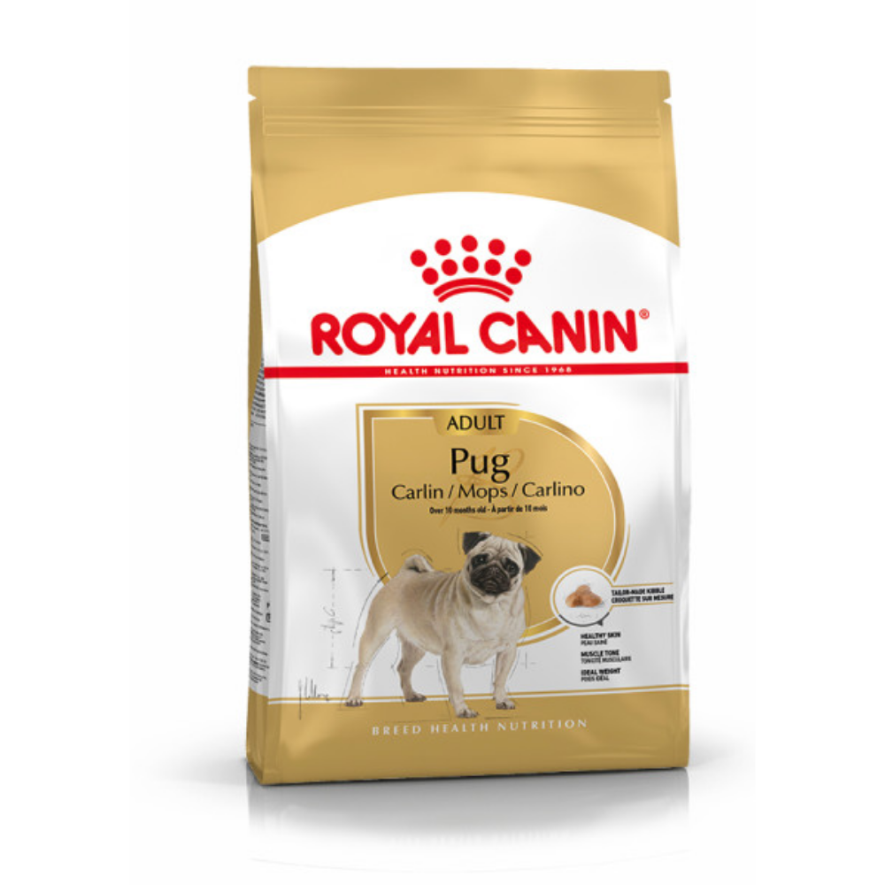 Royal Canin Dry Dog Food Specifically For Adult Pug - All Sizes