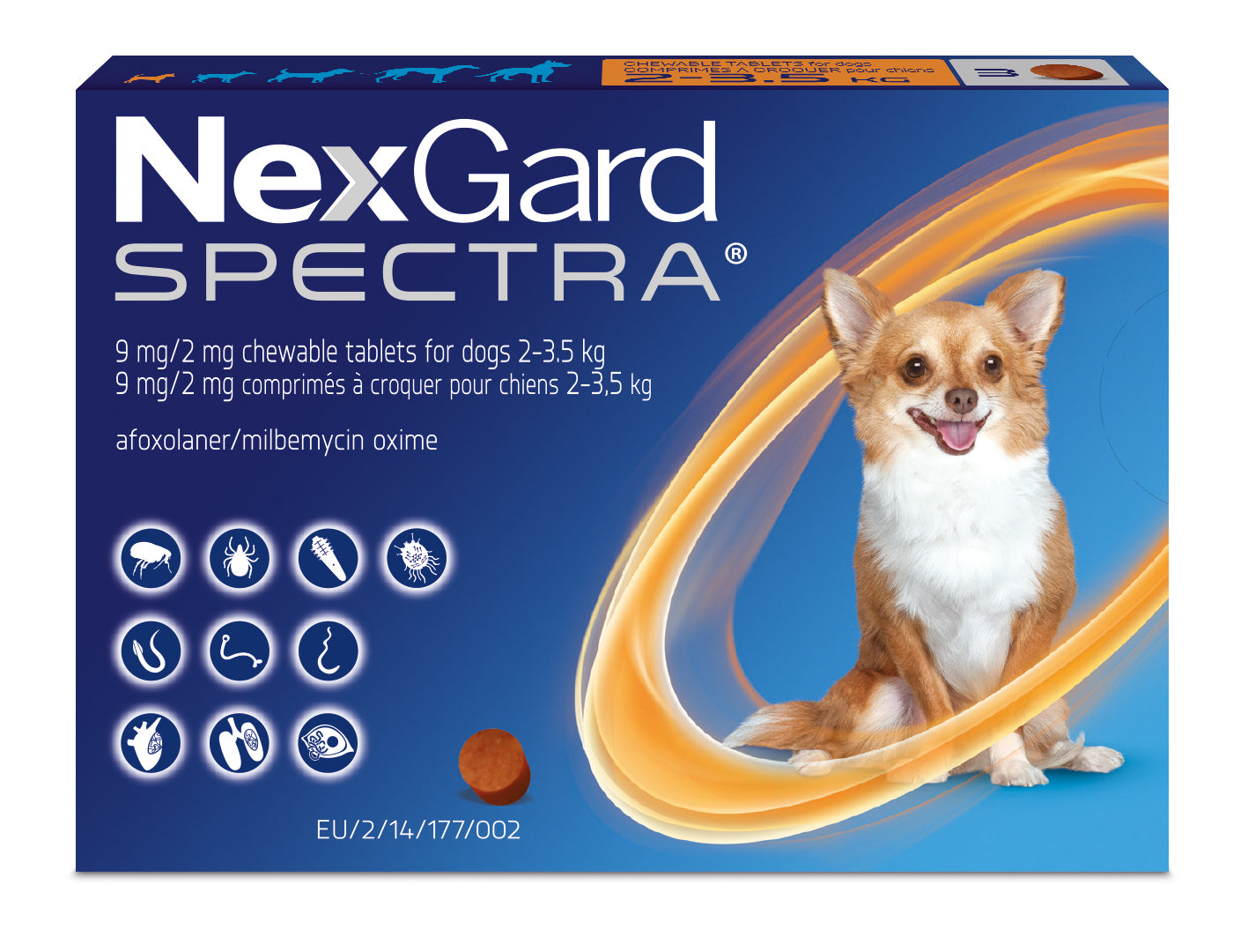 Nexgard Spectra Tablets (Afoxolaner/Milbemycin) For Dogs 3 Tablets