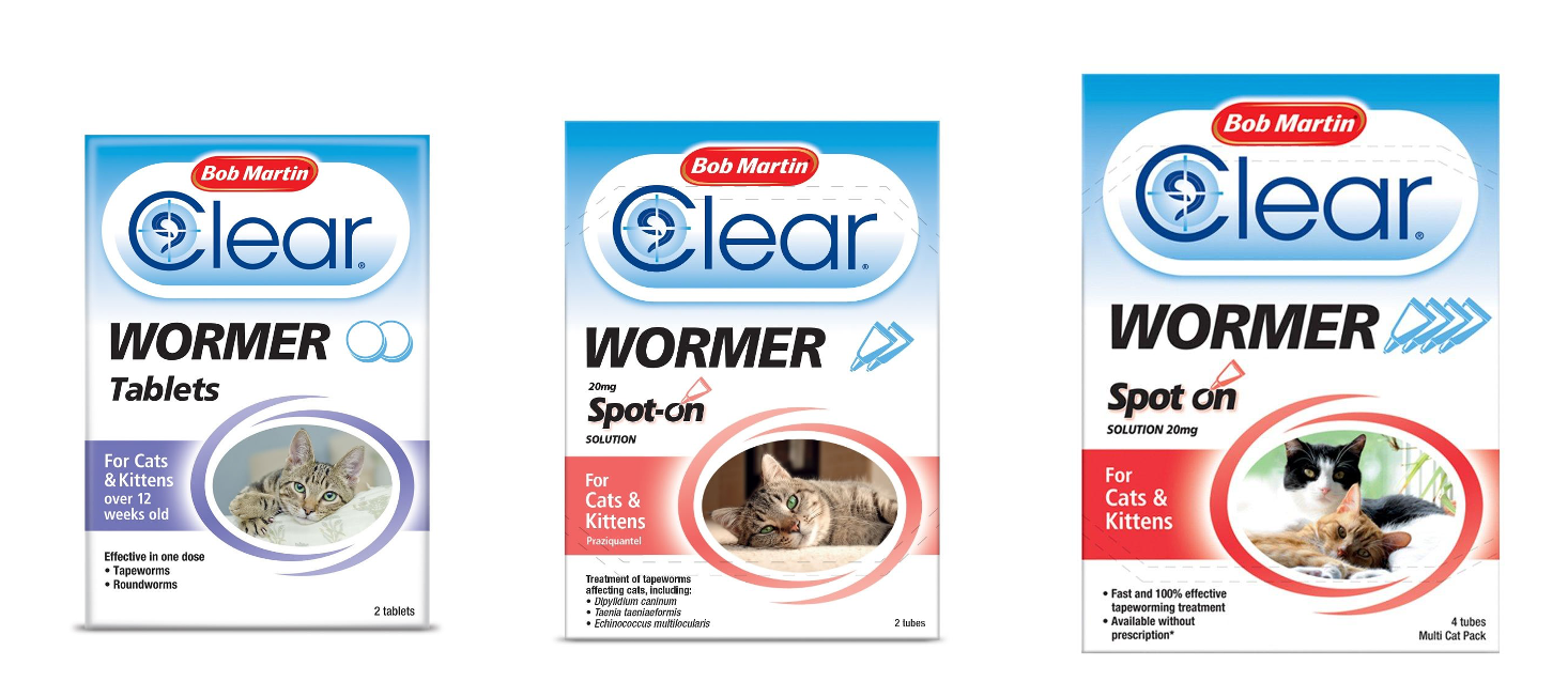 Clear wormer for on sale cats