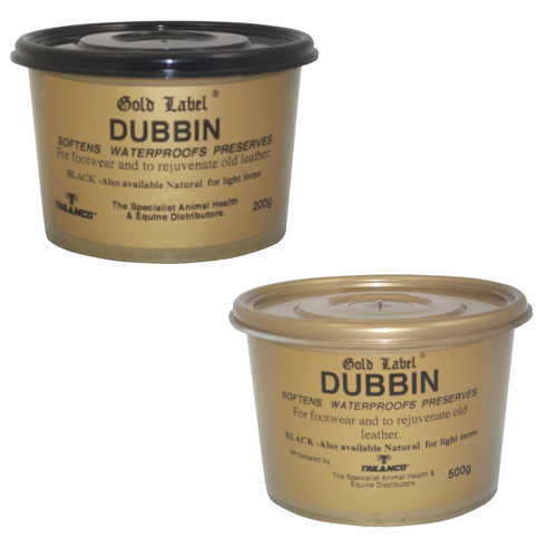 Gold Label Dubbin Black Softening Waterproof Protection- Various Sizes