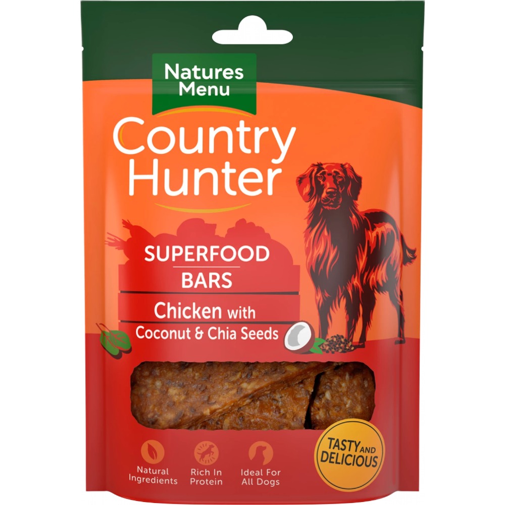 Country Hunter Superfood Bars Dog Treats Bars 100g x 7 Packs